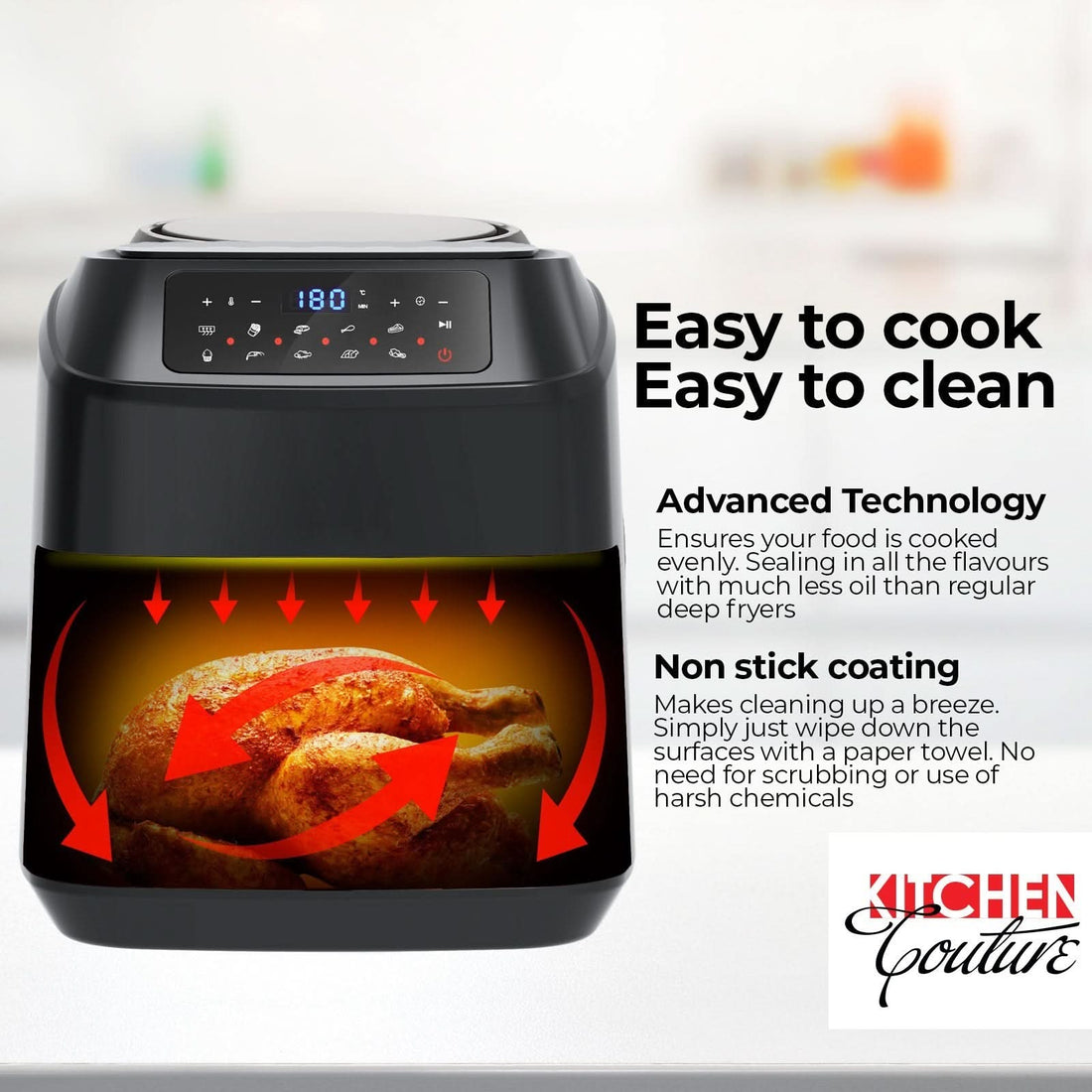 Digital 11.5L Air Fryer - Black