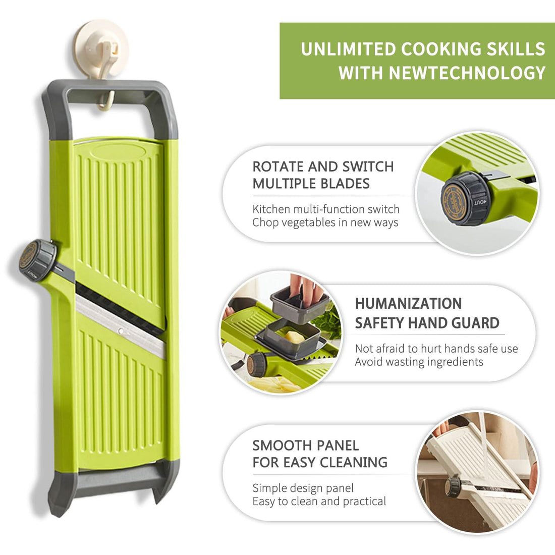 Adjustable Mandoline Food Slicer,Mandoline Slicer Vegetable Slicer Fruit Cutter Potato Slicer Tomato Slicer Onion Slicer for Kitchen Waffle Fry Cut Potato Chip Vegetable Onion Cheese French Fry