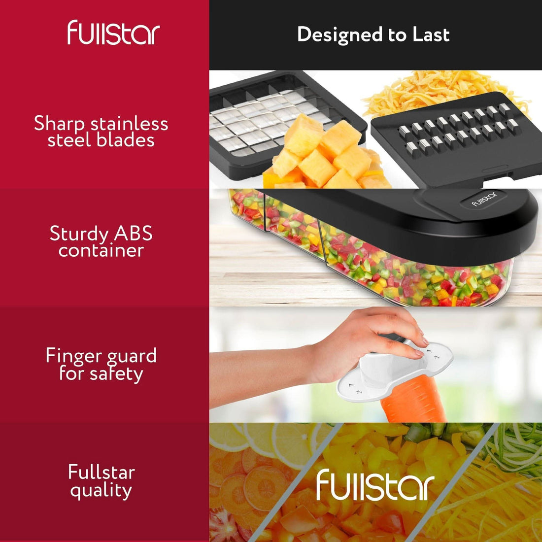 fullstar Vegetable Chopper - Cutter, Food Chopper,