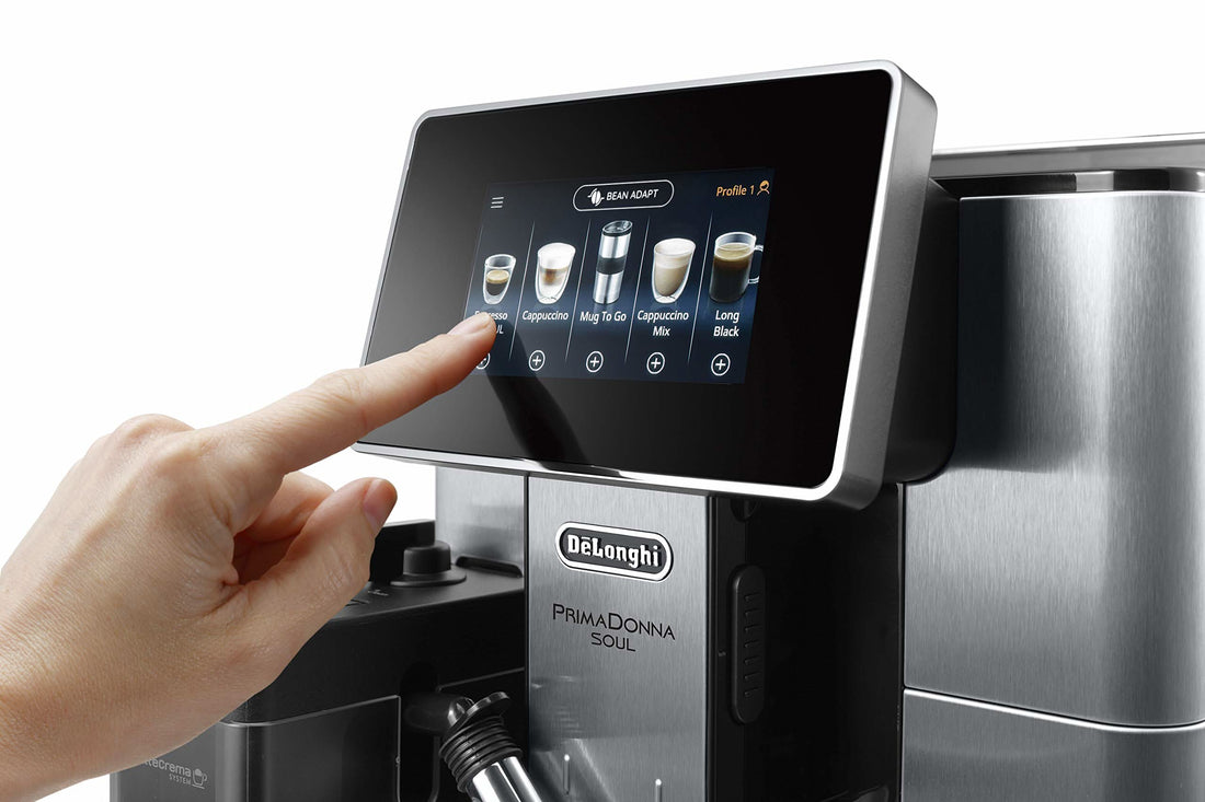 De'Longhi Primadonna Soul, Fully Automatic Coffee Machine, ECAM61075MB, Bean Adapt Technology for Perfect Extraction, LatteCrema System for Creamy Milk-Based Coffees, Wi-Fi Connectivity, Metal Black