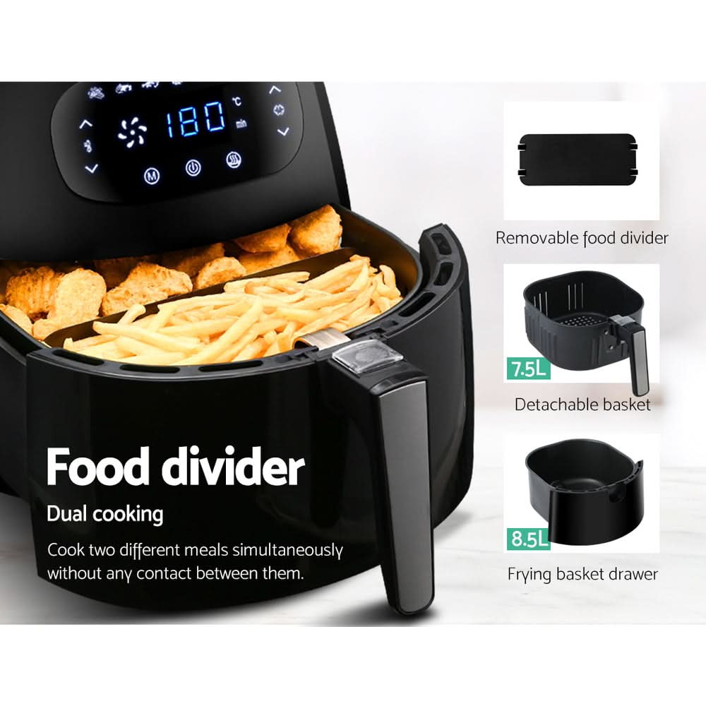 Air Fryer 8.5L LCD Digital Oil Free Deep Frying Cooker Accessories Rack