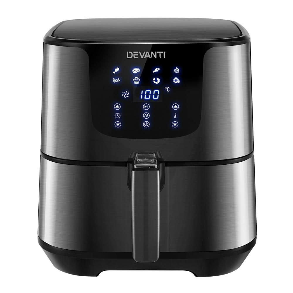 Air Fryer 7L LCD Fryers Oven Air fryer Kitchen Healthy Cooker Stainless Steel