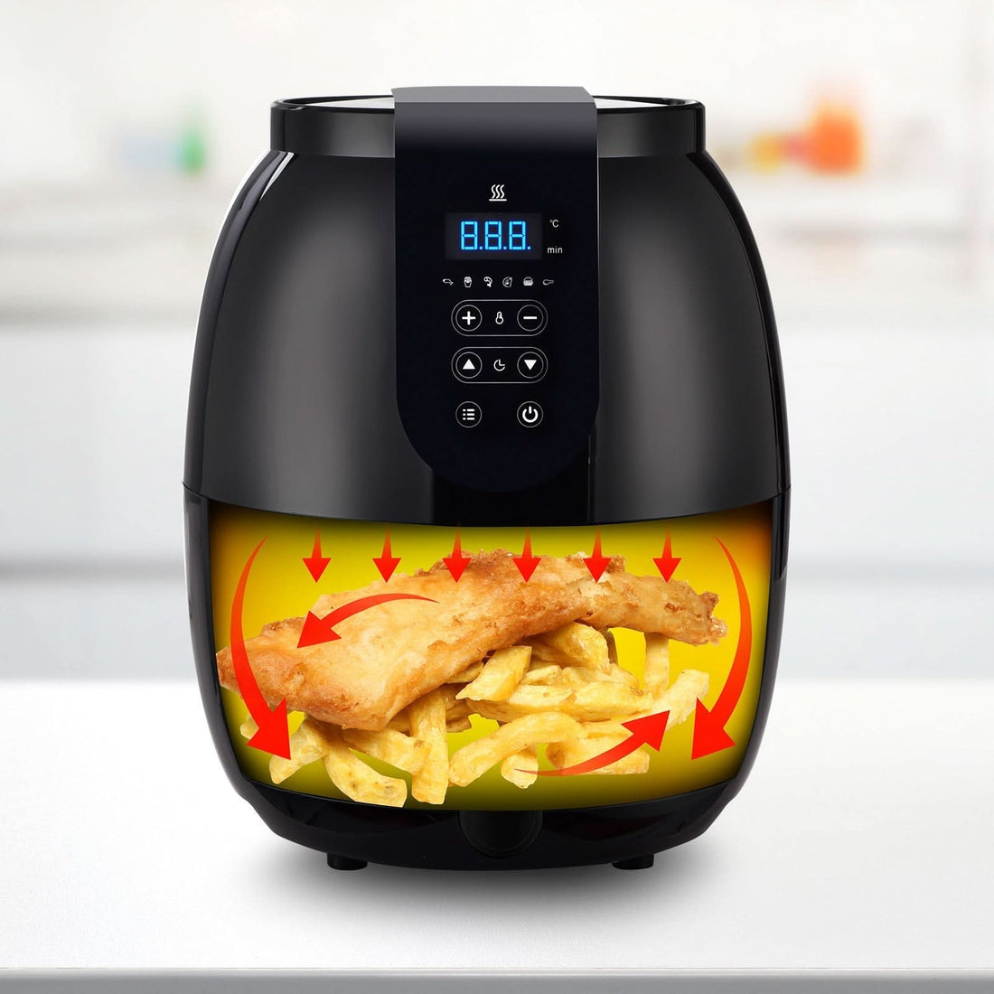 Kitchen Couture 3.5 Litre Digital Display Black Air Fryer Oil Free Cooking