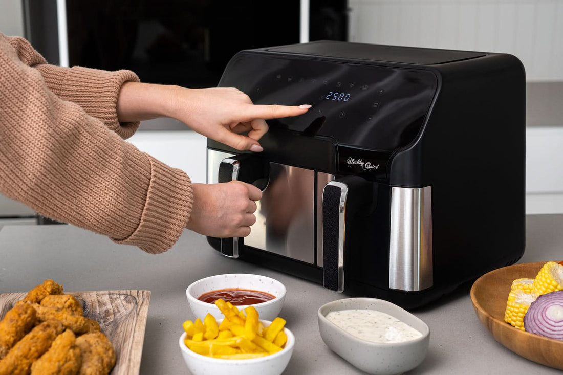 10L Digital Dual Zone Air Fryer with Dual Temperature Control