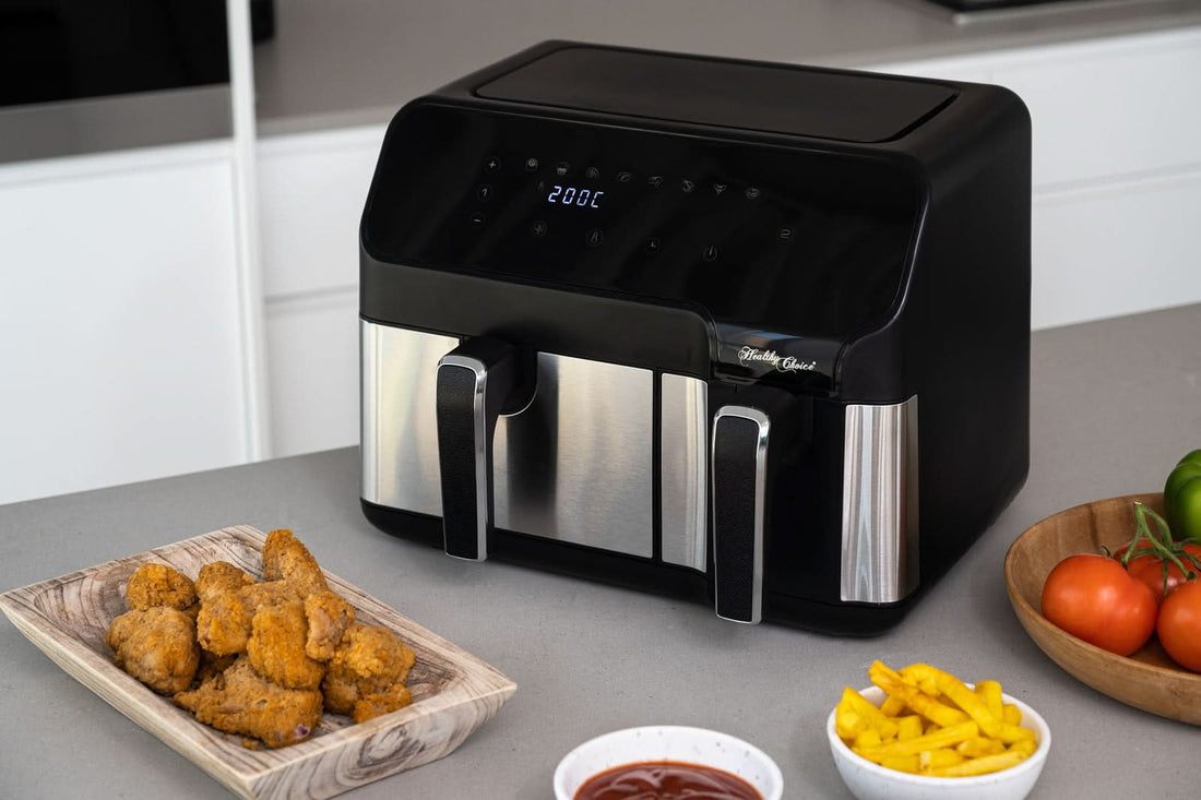 10L Digital Dual Zone Air Fryer with Dual Temperature Control