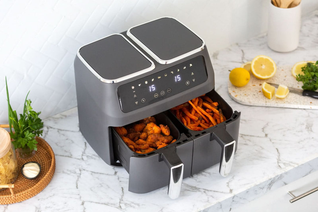 8L Dual Zone Digital Air Fryer with 200C 10 Cooking Programs