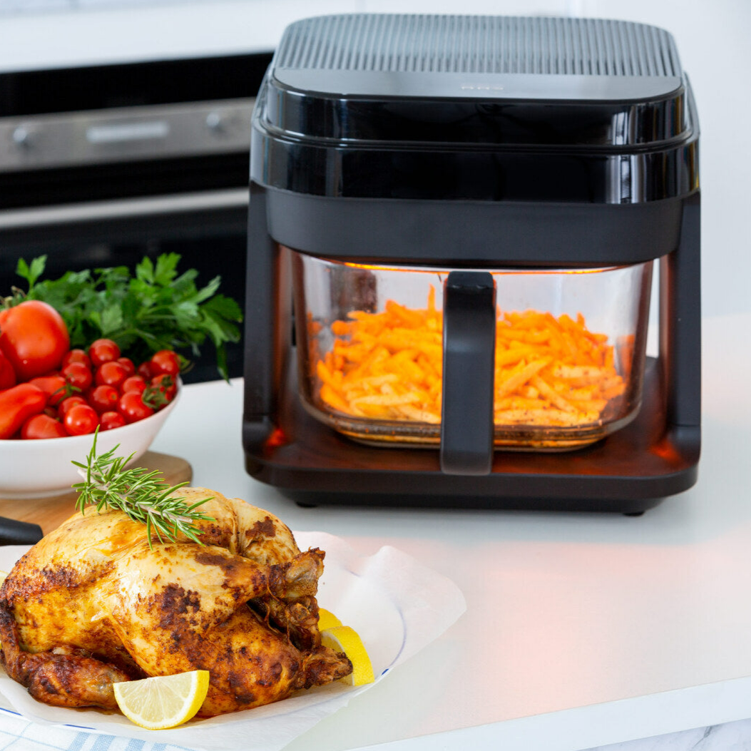 6.5L Glass Digital Air Fryer Oven 200C Easy Cleaning