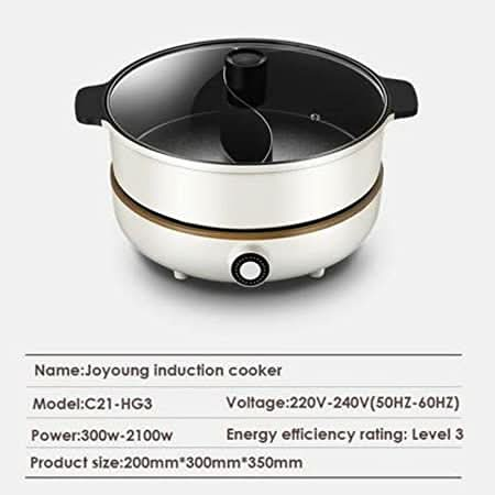 Induction Cooker with Hot Pot 300W-2100W Adjustable Power Supply