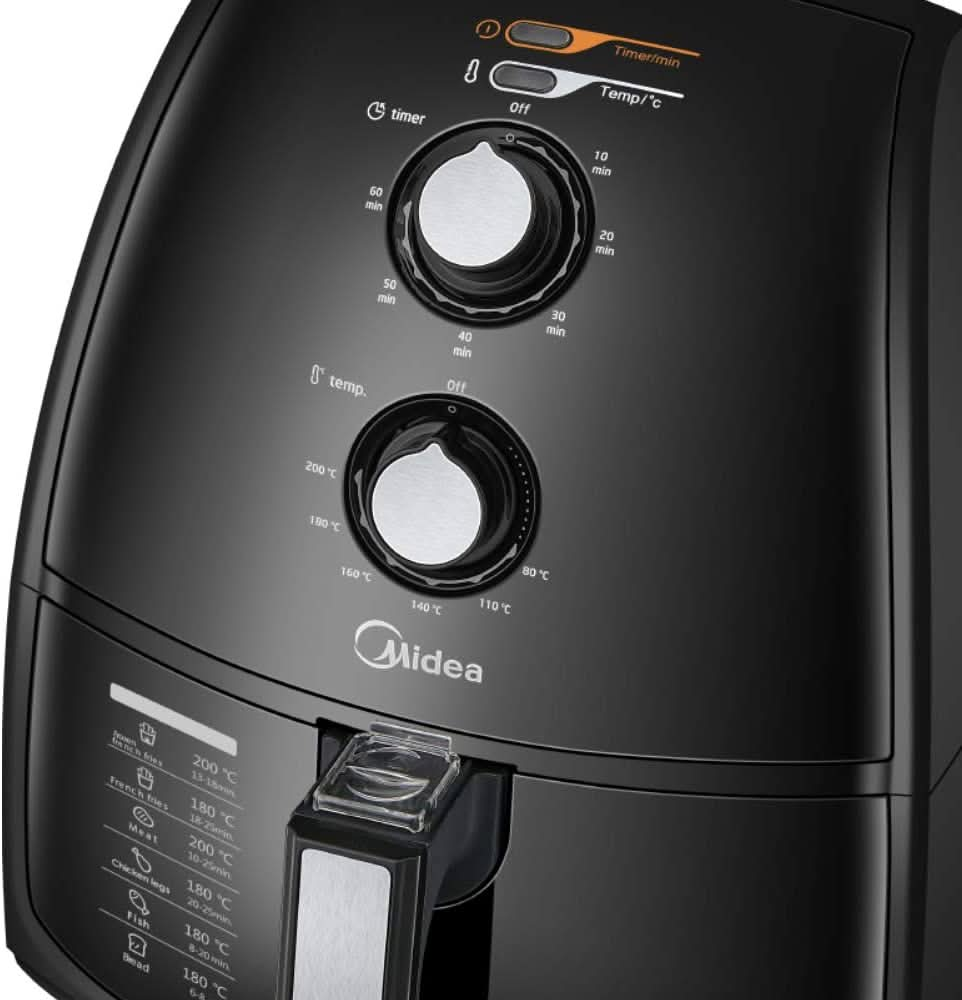 4L 1500W Multi-functional Air Fryer - Black