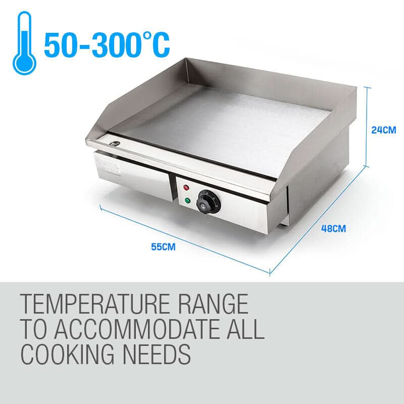 Electric Griddle Grill BBQ Hot Plate Commercial Stainless Steel