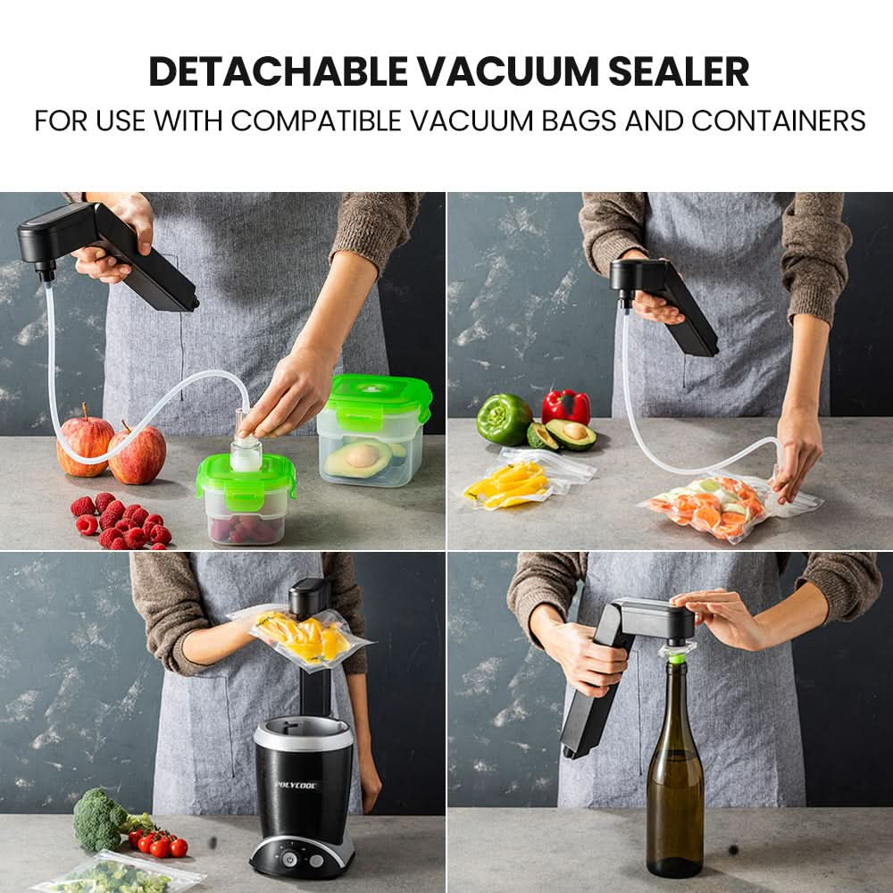 1000W 2in1 Vacuum Blender, 700ml Capacity, Removable Sealing Arm