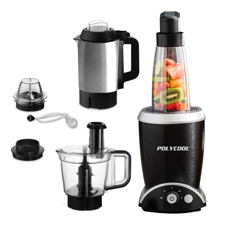 1000W 10 in1 Vacuum Blender, 700ml Capacity, With Heating Jug, Grinder Cup, Food Processor