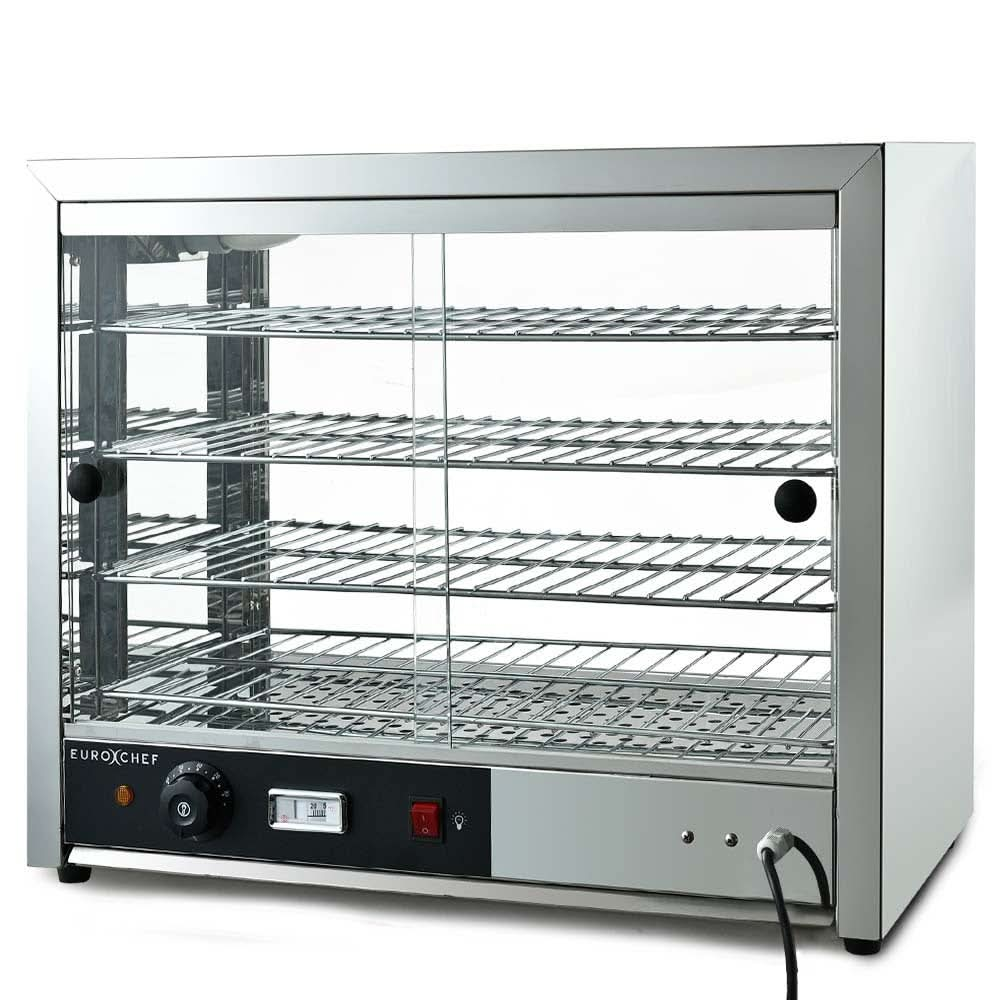 Commercial Food Warmer Electric 1000W 4-Tier Hot Display Stainless Steel Cabinet