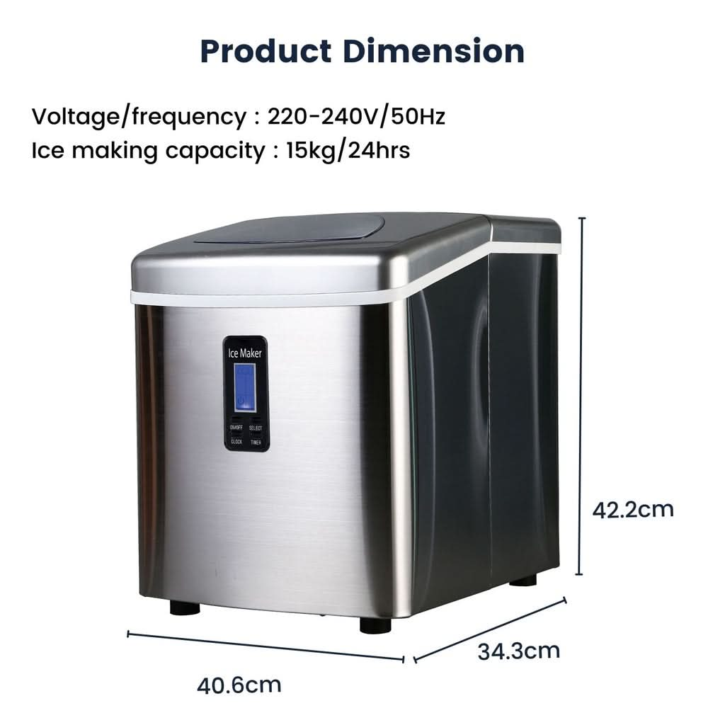 3.2L Ice Maker Machine Stainless Steel