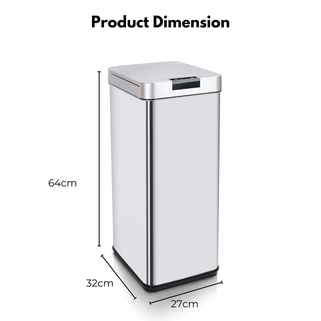 MIRAKLASS Sensor Bin 50L Narrow Silver Square MK-SB-110-JR